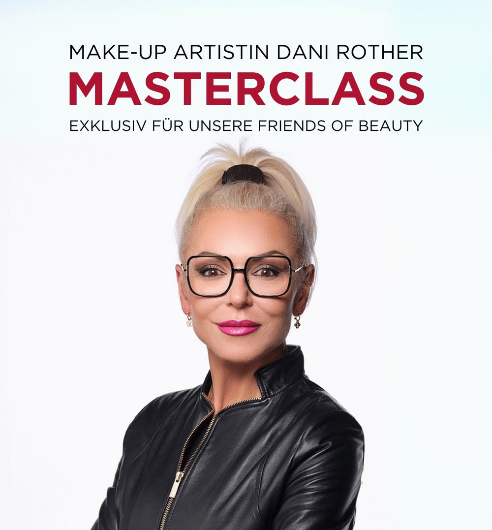Schriftzug zur exklusiven Masterclass für Friends of Beauty mit Danielas Porträt.