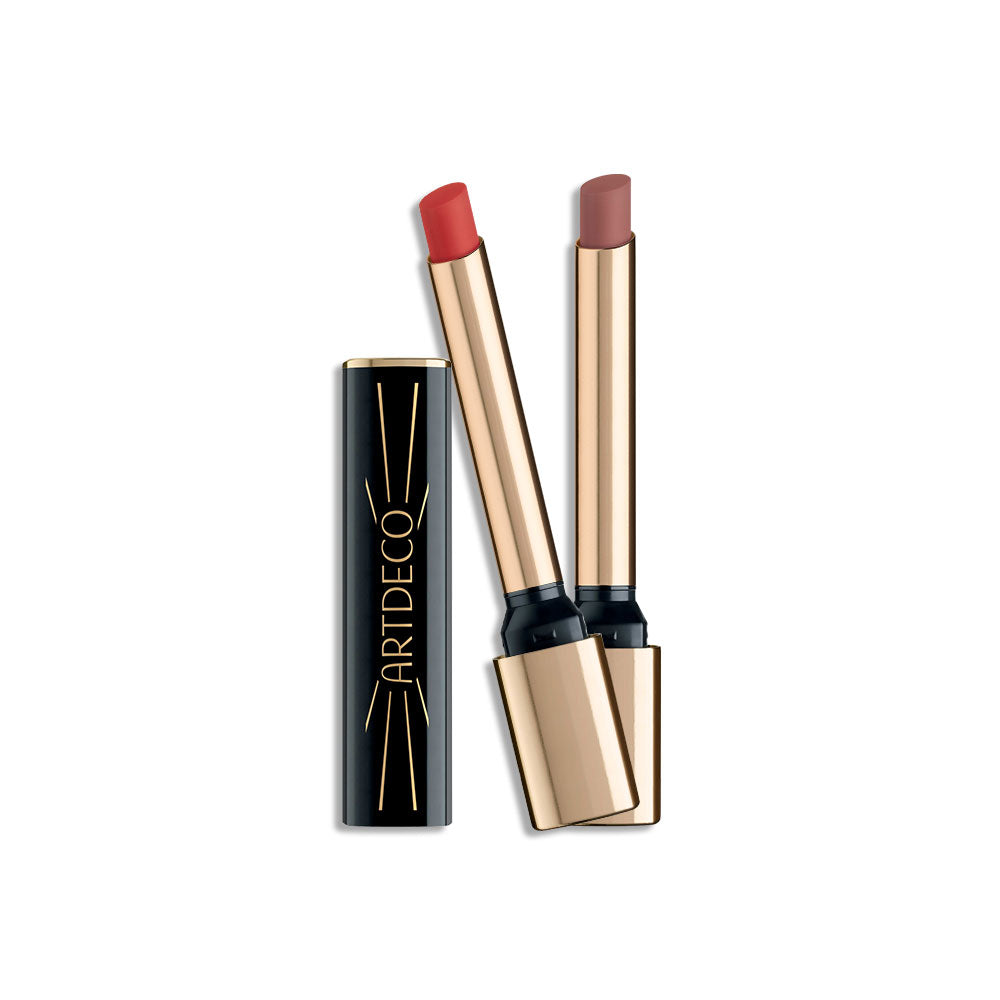 Produktbild der limitierten Lip Rouge Stylo in den Farben N°1 nude rarity und N°5 red idol