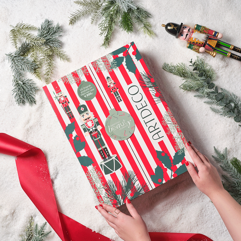 GIF des Artdeco Adventskalender 2024 wie dieser geöffnet und wieder geschlossen wird