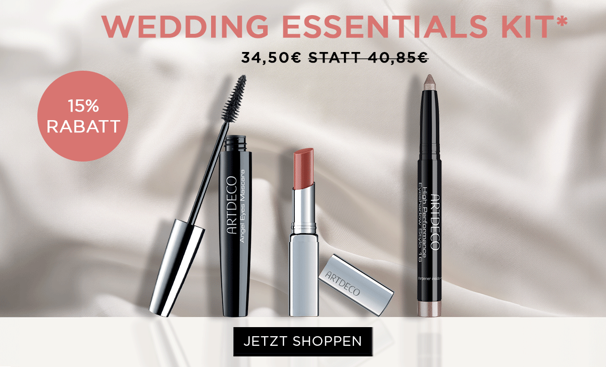 Spare 15% auf unser Wedding Essentials Kit und hab unsere Must-haves an Deinem großen Tag mit dabei