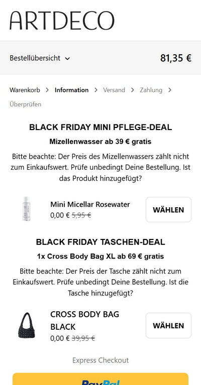 Wo finde ich die Gratiszugaben an der Kasse?