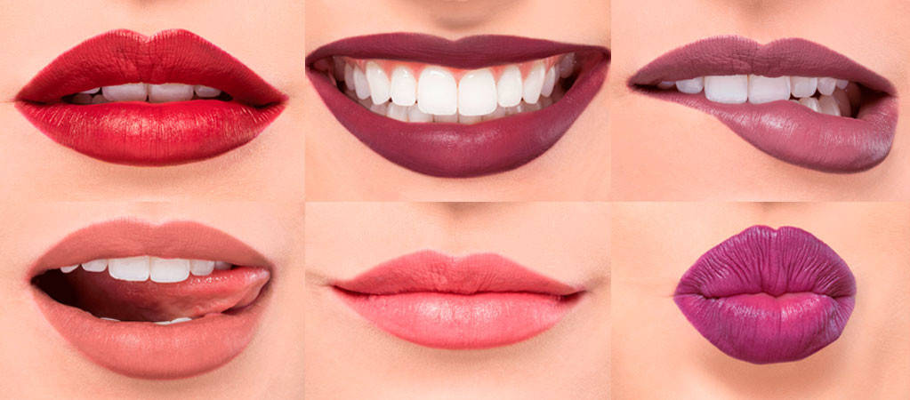 Hotspot Desktop wo verschiedene Lippen mit Lippenstiften gezeigt werden